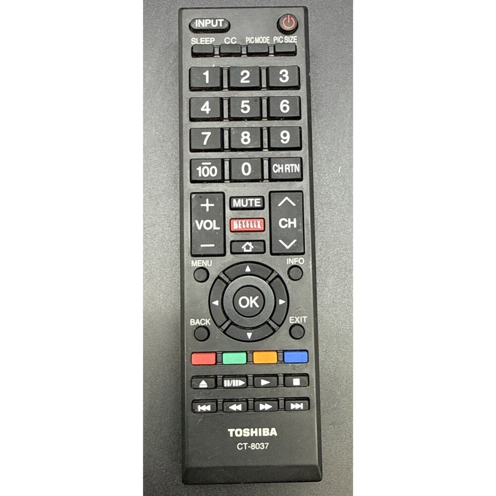 Toshiba CT-8037 Remote Control TV 40L3400 40L3400U 50L3400 58L5400 65L5400
